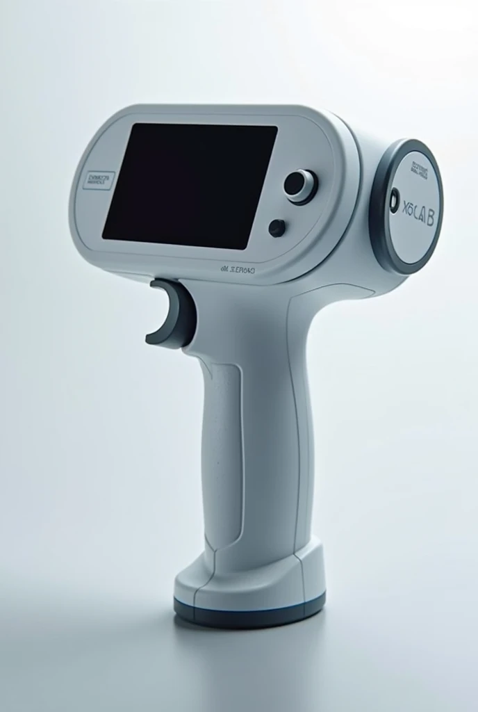 small hold one hand ultrasound medical instrument Adaptive (head) Multi-Modal Imaging small like gun have screen adjust have a adjustment linear curvilinear end cavitary head adaptor aside