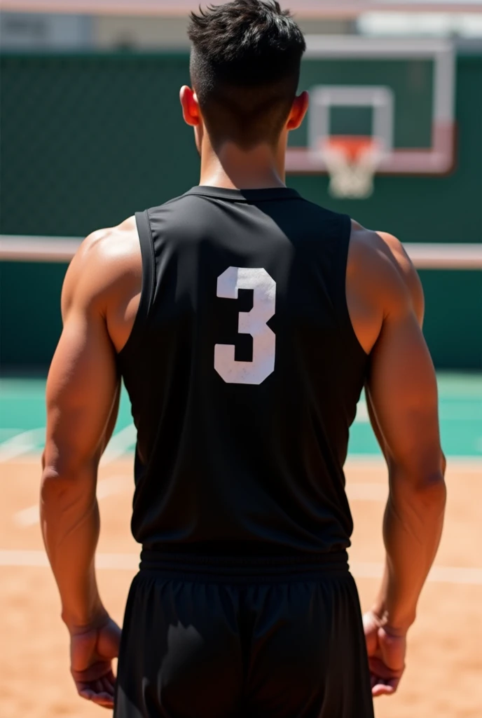 back of black volleyball tank top with number 11
