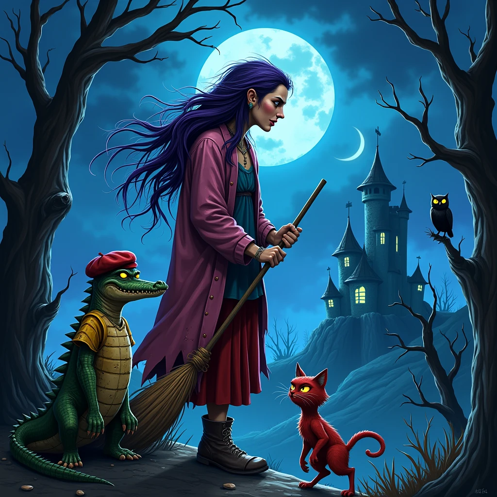 Epic splash art, alcohol ink, Little Red Riding Hood, in Transylvania, perfect ???????, dark hair horror art, moss, rosses, masterpiece, by Andromeda👻, curtness overload, artbook masterpiece, extremely detailed, complex composition, fantasy, wide angle, glowing, colorful painting, rich color, 16k, HDR, octane render, Arthur Rackham, Dr. Seuss, Norman Rockwell, concept art