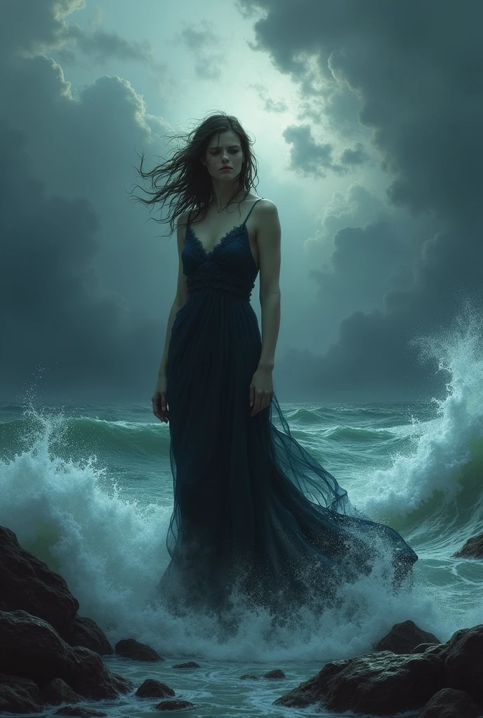 Lilith se faisant sacrifié sur un bateau sur une planche pour ce jeter a la mer