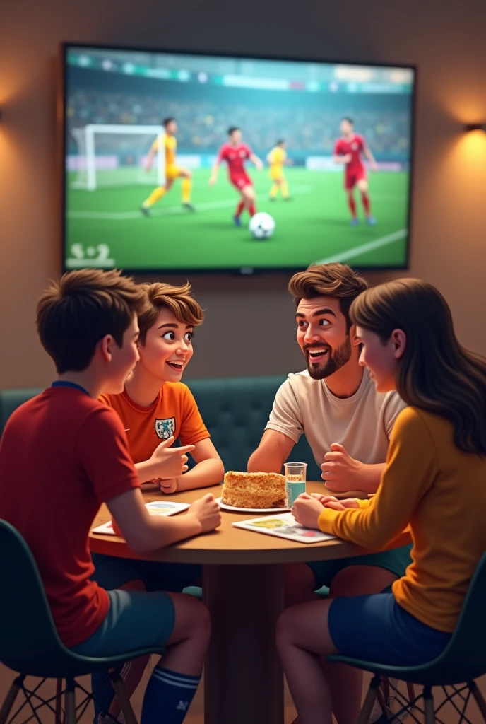 boys sitting watching games on television 
