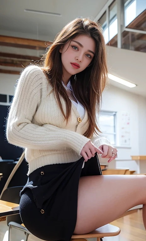 Highly detailed CG Unity 8k wallpaper、Highest quality、Ultra-detailed、masterpiece、Realistic、Photo realistic、A cute girl drawn in great detail、20-year-old、(Skirt rip)、(Roll up the skirt yourself))、White panties、Panty Focus、blush、Lips parted、Looking at the audience、Semi Body Shot、Wearing a ruffled shirt、A large number of people、Photograph from below、