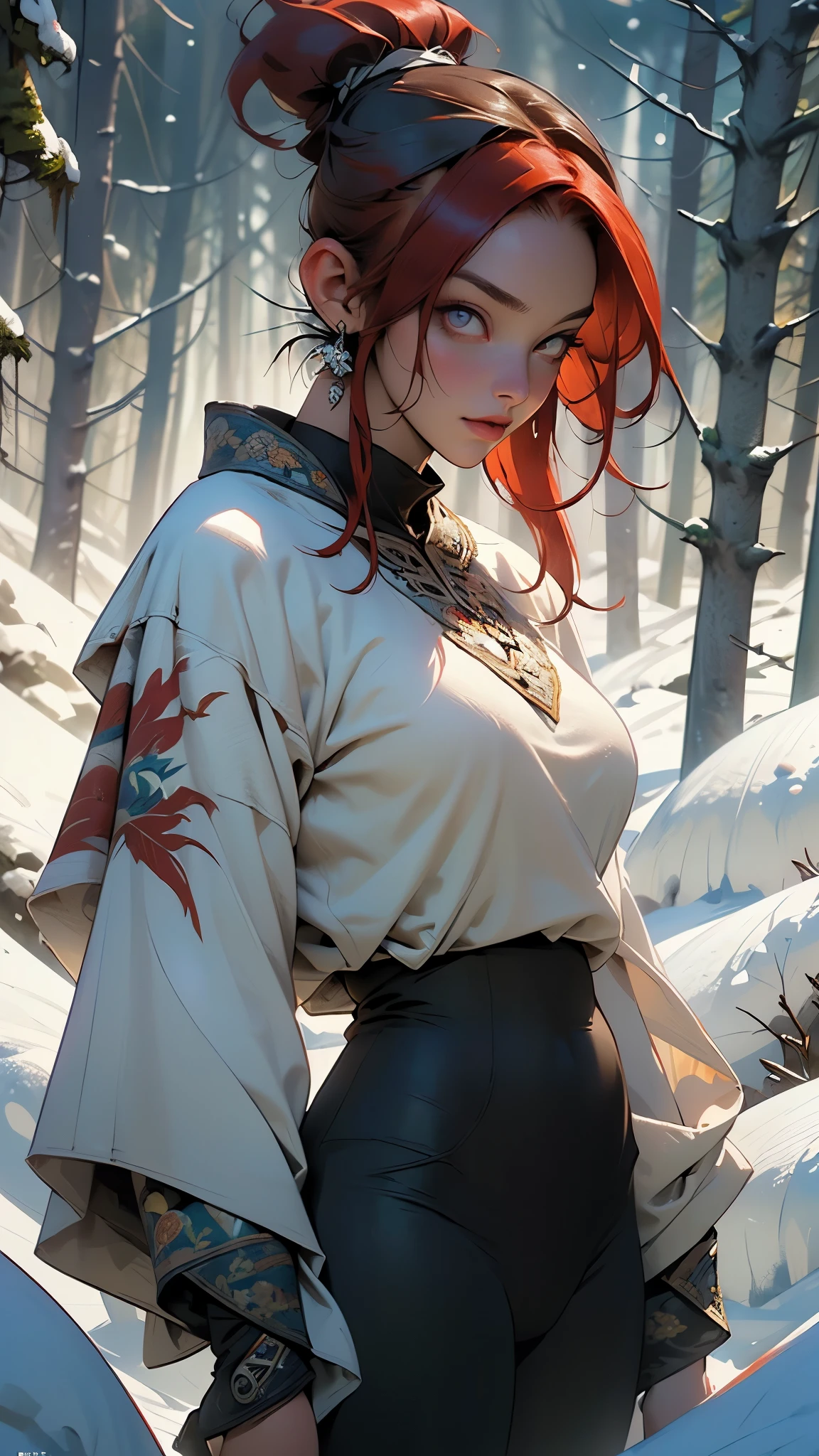 Red-headed princess big boobs her clothes magically disappears at night running home embarrassed because she's naked the only thing that she kept was her crown besides that she was naked as a newborn