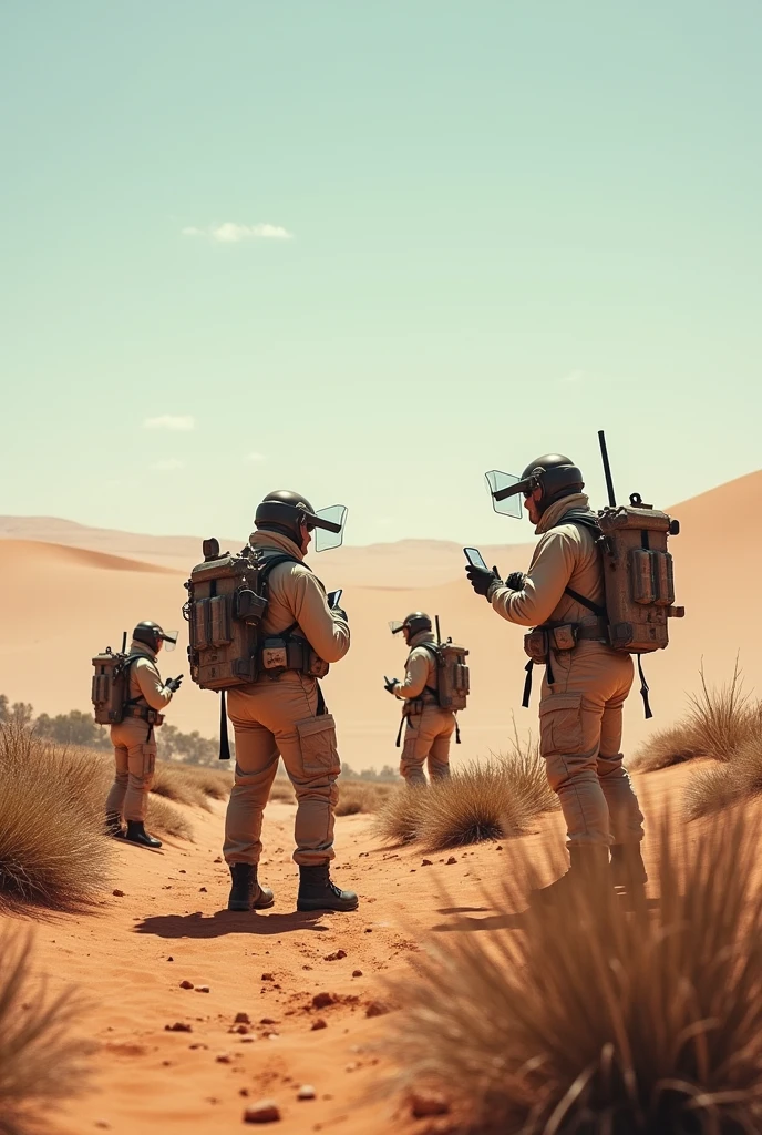 Scientific research in the desert
Photo of scientists or researchers with equipment in the desert, observing the phenomenon, to illustrate the scientific research part.