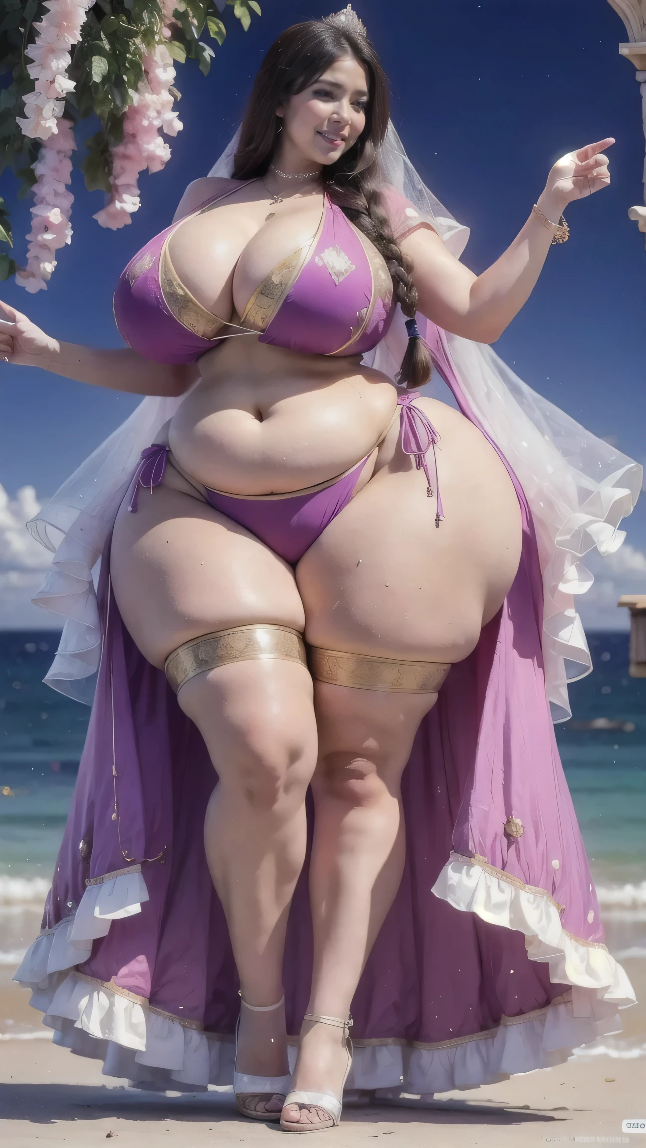 perfect face (chubby child) in bra and saree perfect full HDR body exposed midriff highleg loli (flat chest) curvy indian armpits bellydancer 8k chubby high res knees ankles , royal skimpy underwear, cleavage (shiny skin:1.7) depth of field (full body shot) (high heels) (angry:1)