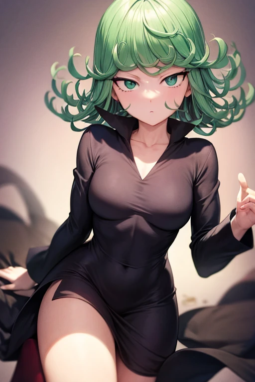 ((1girl)),((alone)), tatsumaki,(masterpiece), (best quality), (ultra detailed), (best illustration), (best shadow), (absurdities), sharp focus, cowboy shot, dynamic posture to the viewer, small breasts, narrow waist, wide hips, horrible thighs, round butt, naked, erotic, romantic, (very detailed eyes, lips 1.1), very detailed eyes, eyes, Very detailed face, Very beautiful face, height full, beautiful slim figure, femininity, expressive appearance, elastic small breasts, increased sexuality, green eyes, green hair, arms crossed, black lingerie:1.3, one-piece lingerie:1.4, exposed waist:1.3, navel:1.2, exposed legs :1.3, defined body, perfect and beautiful body, perfect and beautiful, mouth closed, serious expression, angry, (sexy pose: 1.2), ((solo)), standing: 1.3, indoors, apartment, window, cityscape futuristic, rainy city, city lights, night, neon lights, looking forward, ((focus on breasts)), point of view (from above), perfect anatomy, perfect hands,