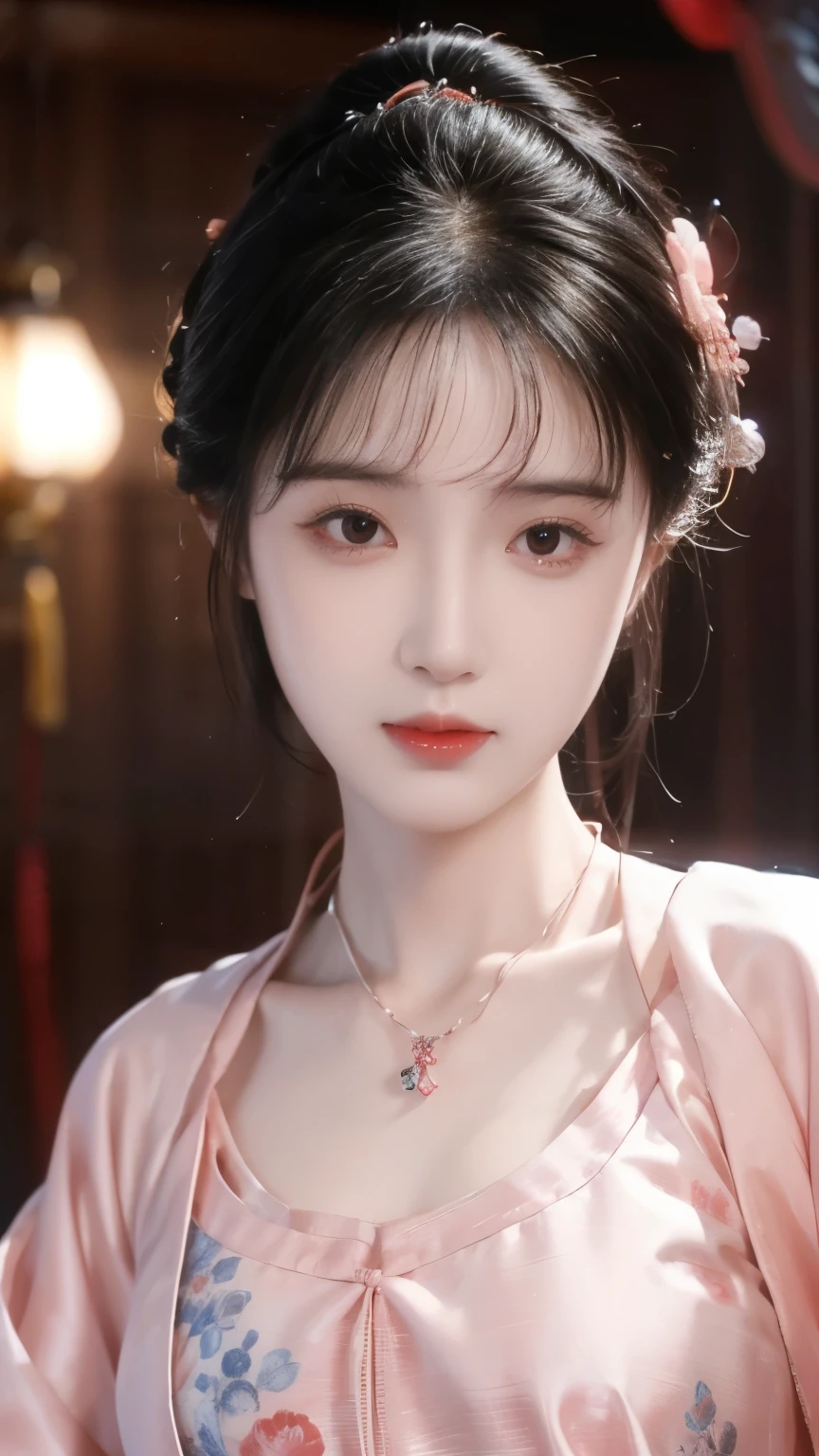 Quality Best , masterpiece, High Resolution , 1 girl at home, Quality Best , masterpiece, High Resolution , martial arts girl, blush,( Charming Smile :0.8),stellate pupil ,china Hanfu,Hair accessories,necklace, Jewelry, pretty face ,Exceed_Body, Tindel Effect ,Realistic, Dark Studio, Edge lighting, Two-color light,( Highly detailed skin :1.2), 8K Ultra HD, SLR camera, Soft Light, high quality, Volumetric Lighting, frank, photo, High Resolution , 4K, 8K, Bokeh,Peach blossoms in full bloom,Hanfu