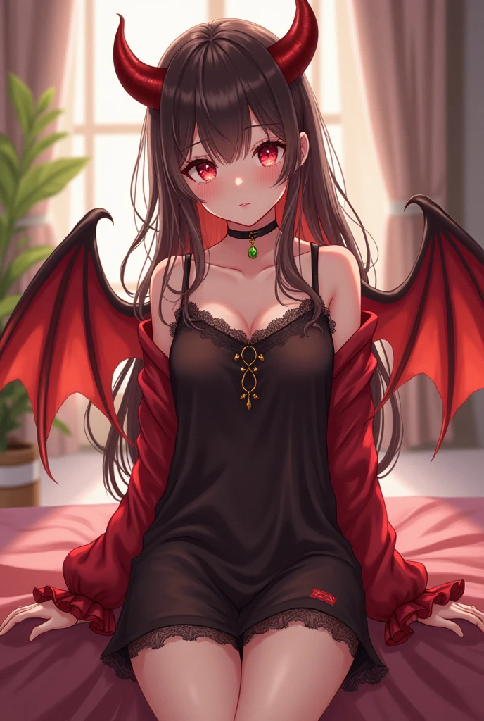 1 female,(Detailed Description,Unbelievably absurd,High resolution,8k wallpaper,masterpiece,Highest quality,Regional Depth,Anatomically accurate depiction,A face with attention to detail, Eye on the details,Perfect body,Two beautiful hands, Five perfect fingers),(Glowing Skin,Shiny skin,Oilskin),((Succubus disguised as a princess in an intricate white dress)),(7 Colorful Princess Dresses,Luxury Accessories,necklace,Earrings,bracelet,Gorgeous tiara),eyelash,(Mysteriously glowing green eyes,There is cleavage in the chest,smile,Glossy lipstick,Get on all fours),Sweat,(whole body),(background:On the bed),(From above:1.2),Pink Air