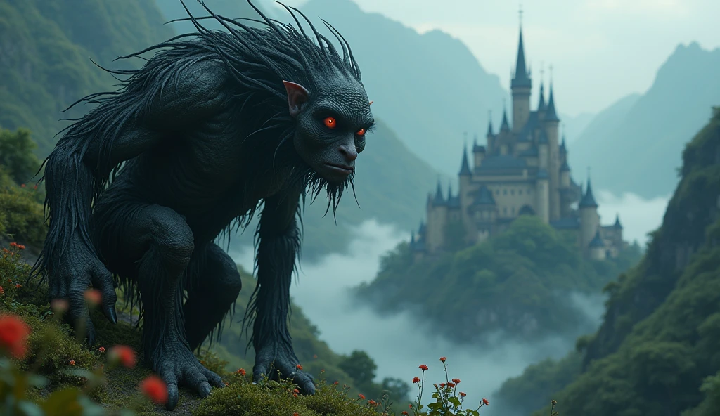 Full body length shot,((Evil Fairies)), sinister fairytale land in ...
