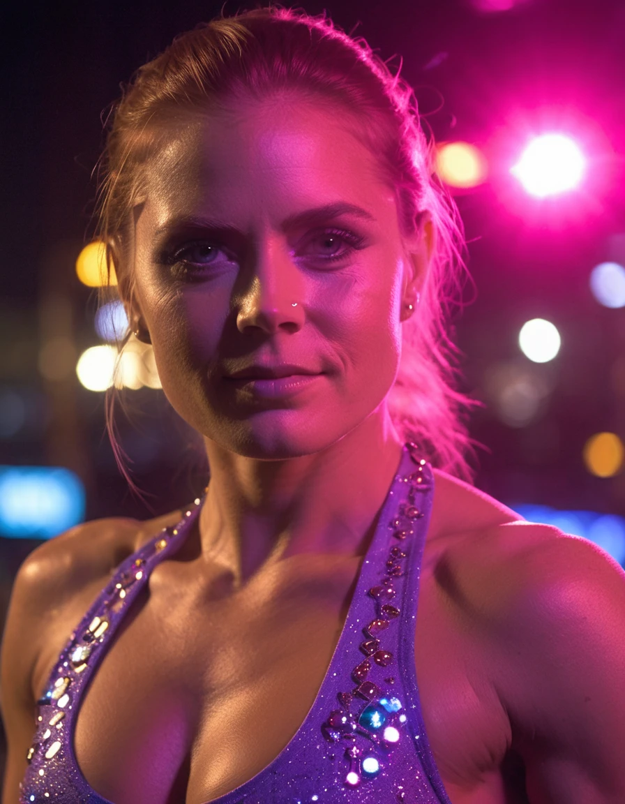 cinematic photo professional fashion close-up portrait photography of a beautiful (((ohwx bodybuilder woman))) at __place__ during __timeofday__, Nikon Z9 . 35mm photograph, film, bokeh, professional, 4k, highly detailed