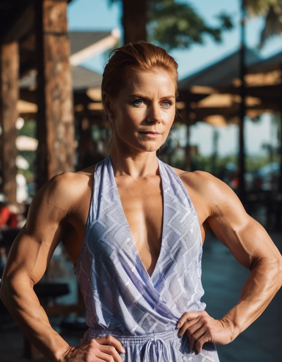 cinematic photo professional fashion close-up portrait photography of a beautiful (((ohwx bodybuilder woman))) at __place__ during __timeofday__, Nikon Z9 . 35mm photograph, film, bokeh, professional, 4k, highly detailed