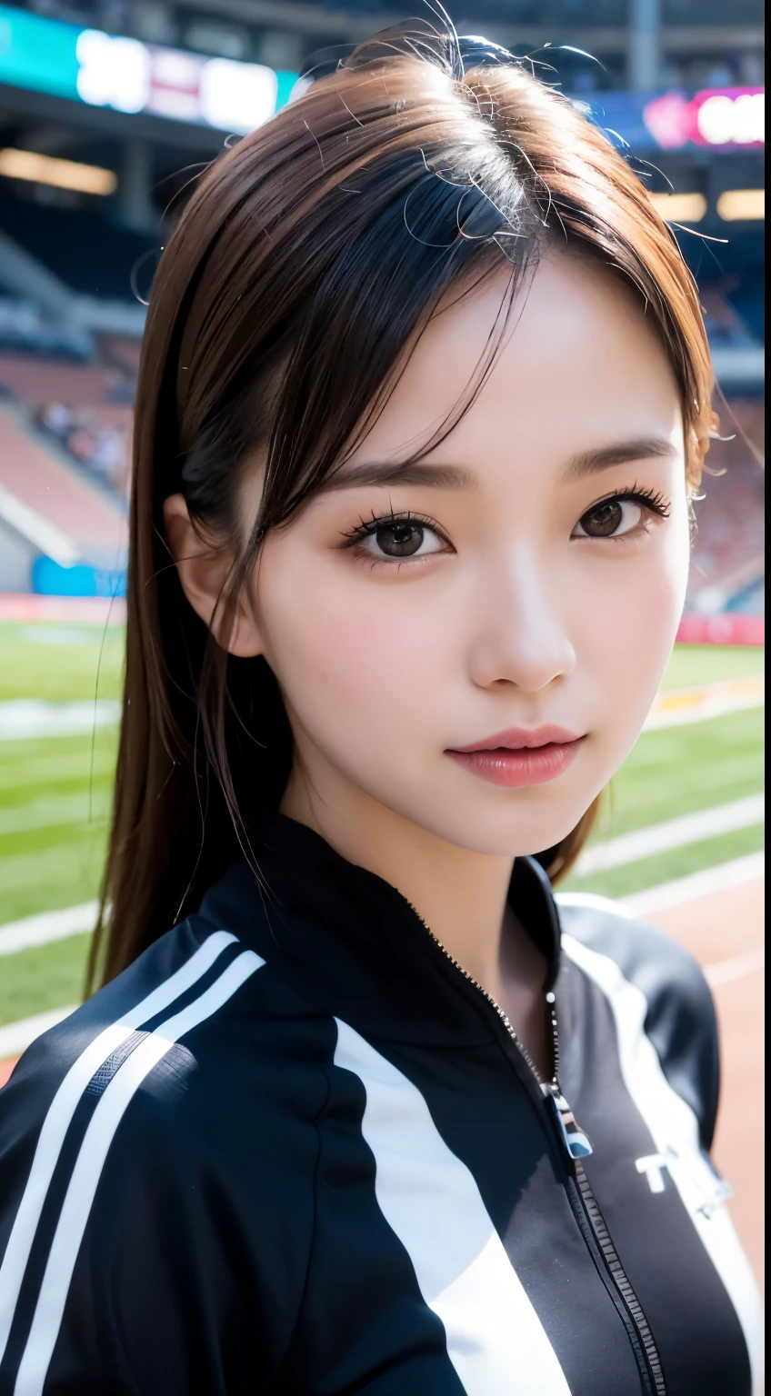 masutepiece, Best Quality, Illustration, Ultra-detailed, finely detail, hight resolution, 8K Wallpaper, Perfect dynamic composition, Beautiful detailed eyes, sports wear, Natural Color Lip,cleavage