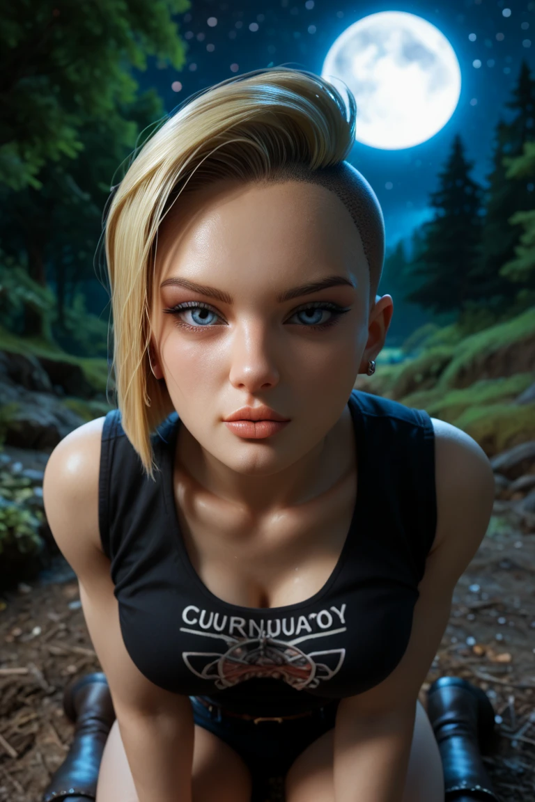 hyper real photo of ((woman inside a cluttered barn wearing sexy worn-out torn cotton tanktop)), ((detailed realistic face and eyes)), cinematic lighting, 8k resolution, (modelshoot style), sunset, (from_below:1.4), natural breasts