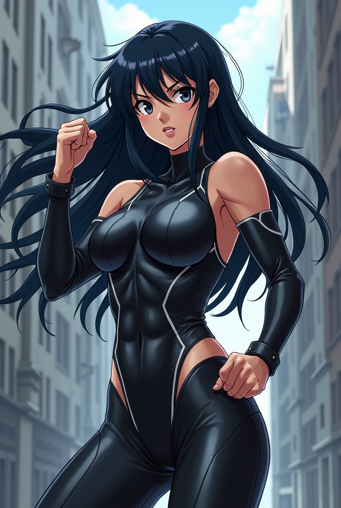 Masterpiece, Excellent, 1girl, solo, complex details, color diffusion, comic book, anime, marvel, DC, catgirl, dark skin, ebony, brown skin, dark-skinned female, thighs, cat ears, dark hair, black hair, purple eyes, skimpy attire, epic attire, assassin, badass, deadly but sexy, trending, demon, goddess