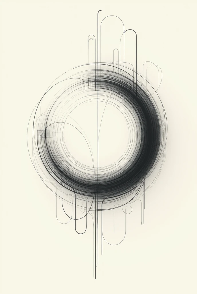 (Optical illusion art:1.3),Paradox diagram,line module,black and white,simple,Symmetric Zentangle,