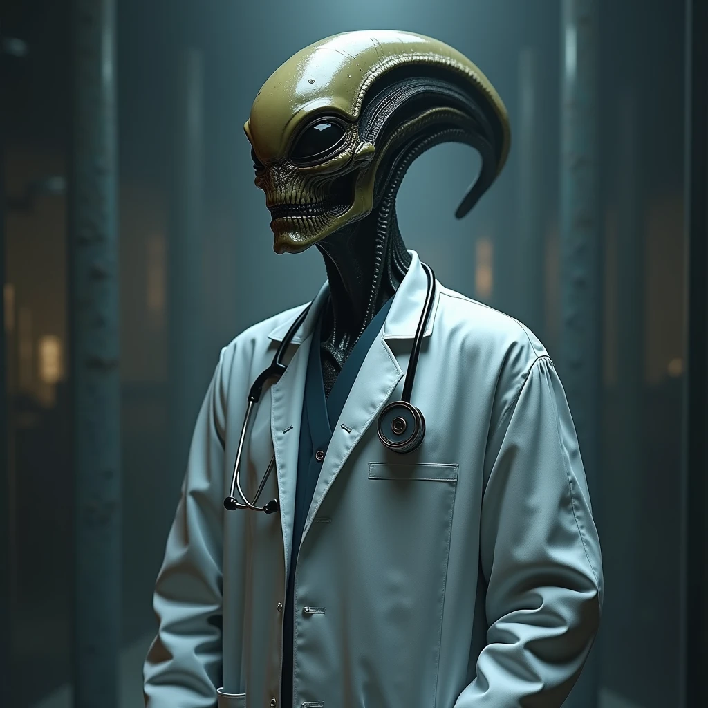 Create an alien 👽 , extraterrestre realista, --auto --s2