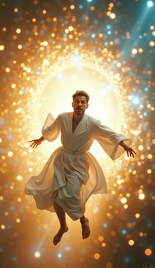 (photorealistic, masterpiece, best quality, highres, highly detailed), a young and handsome man posing nude surrounded by crystal, personification of crystal as a man, 18-year-old man, vibrant colors, realistic lighting, sparkling reflections, radiant and transparent skin, chiseled physique, intense gaze, striking features, well-defined jawline, tousled hair, confident and relaxed posture, artistic composition, elegant and graceful pose, captivating and alluring expression, the man's body covered with delicate and intricate crystals, creating a mesmerizing and ethereal effect, immaculate attention to detail, flawless rendering of textures, harmonious blend of realism and fantasy, incredible depth and dimension, attention-grabbing contrast between the smoothness of the man's skin and the texture of the crystals, seamless integration of the human form with the crystal surroundings, evoking a sense of grace, beauty, and mystery, powerful symbolism of purity and strength embodied by the crystal elements, expert use of shadows and highlights to enhance the three-dimensional quality of the image, masterful use of color to create a dreamlike atmosphere, refined and subtle nuances of light and shade, creating a visually stunning and emotionally impactful scene, exquisite craftsmanship and skillful execution, capturing the essence of both the human form and the ethereal beauty of crystals, creating an unforgettable and awe-inspiring visual experience. Full body shot