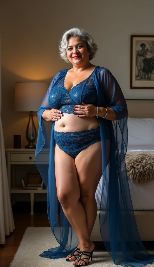 Gordinho, ((uma linda mulher latina de 60 anoaduro), (grandes seios naturais), ((vestindo uma linda cueca colorida detalhada)), Shorts de lycra, Gordinho, Realista, 8K high definition, incrivelmente detalhado, intricado, elegante, cabelo grisalho, maduro, rosto arredonde, senhora sedutora, (Seios enormes naturais:0.8), (Boate), linda coxa, puppy position, Brasileiro, It is