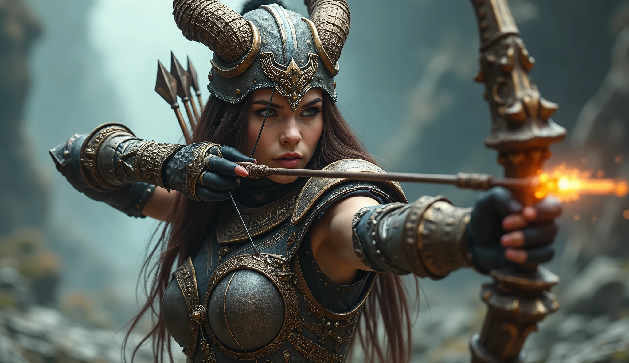 (One Knight Girl)、top-quality、masterpiece、超A high resolution、(Photorealsitic:1.4)、Raw photo、女の子1人、(Wear the Dark Knight's Armor)、glowy skin、(((Dark Fantasy)))、Fight with beautiful swords and shields、(((Mystical expression))),(Gorgeous gold metal body)、(Fight goblins、ogre、Fierce battle with orcs),(Fighting strong enemies)、Fight fiercely、(Background of decaying dungeon ruins)、(Ultimate Beauty)、(Detailed knight's helmet)、(Fighting Demonic Beasts)、(Pointed Hat Wizard Hat)、((super realistic details))、portlate、(Strong giant demon beast background),globalillumination、Shadow、octan render、8K、ultrasharp、Colossal tits、Raw skin is exposed in cleavage、metals、Details of complex ornaments、Japan details、highly intricate detail、Realistic light、(Mystical expression),CGSoation Trends、Red Eyes、radiant eyes、Facing the camera)、Gundam、Small LED、Toostock、(Background of the mutation)、(Attack of the Monster Beasts)、Ultimate Beauty、beautiful female knight、Wear colorful armor、Detailed sword、(Wearing legendary armor)、