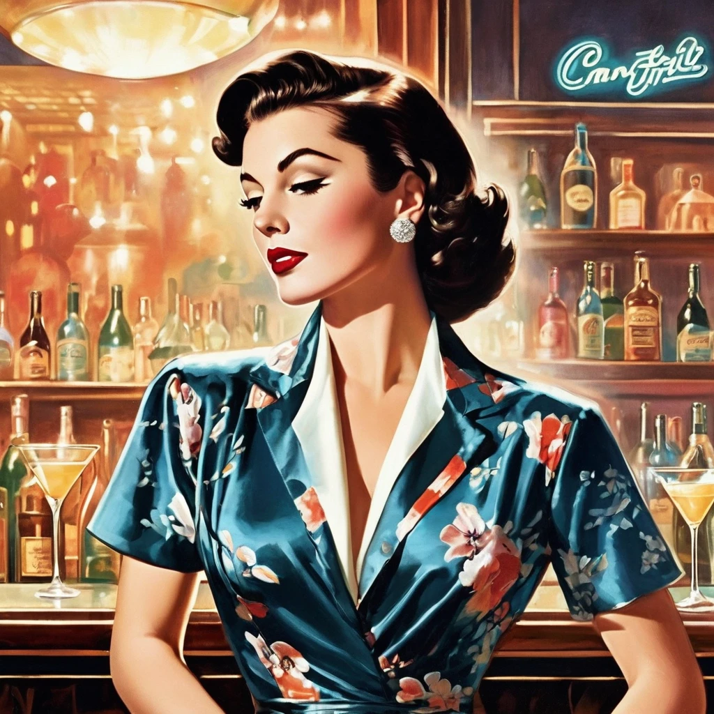 Rolf Armstrong, Margaret Brundage, Joseph Clement Coll Gil Ellvgren, Basil Gogos, Everett Raymond Kinstler, Mort Künstler., gritty, alabama bar, blue note, charismatic , wide eyes open, tiger skin mini dress, illustration, noir fantasy, lone lady, sad ending, pianist, pulp art, sensual curves, cleavage, vagina exposed, dinamic pose, left tit exposed