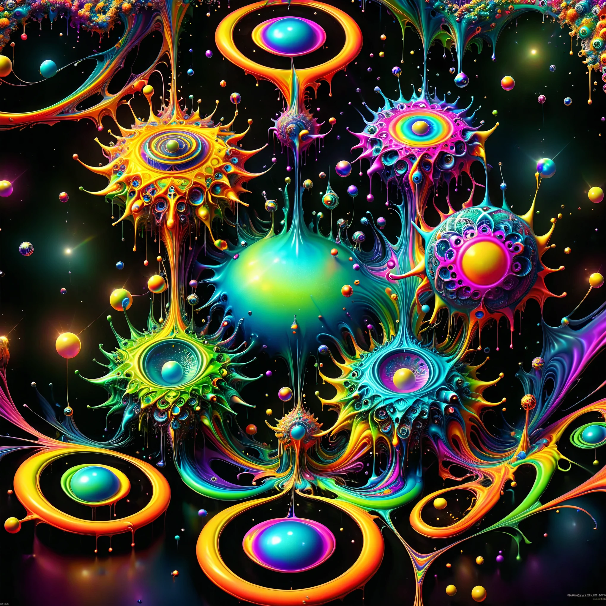 A psychedelic dream, vibrant colors shimmering, glass morphing from colors, intricate rainbow patterns, perfectly formed symmetrical spheres and glowing reflective bubbles, attention to detail on the bubbles and spheres, rainbows of color twisted in and out of translucent orbs, spilled paint and spirals of swirling color in the background, beautiful psychedelic digital art, pixel art, neon colors, 4d mandelbulb psychedelics, glass-like psychedelic landscape, intricate rainbow environment, psychedelic underwater brightness, trails of color and light, bright fluorescent colors, psychedelic vibrant colors, bright psychedelic neon colors, colorful paint drips out of the bubbles, 3D glass spheres melting into each other spilling out colors, visually disorienting, hallucination inducing, optical illusions, startling, stunning images, awe-inspiringly, best quality wallpaper, pixel assets, portrait photography, surrealism, photorealistic, hyperdetailed, glass morphism, digital art, sparkle, optical illusion, glowing light, reflection light, overexposure, god rays backlighting, depth of field, rotational symmetry, UHD, high details, high quality, super detailed, best quality, award winning, masterpieceBrilliant images of pure light emerging from vibrant colors in a psychedelic dream, shimmering glass morphing out of colors, tripped out detailed patterns in all colors, perfectly formed symmetrical spheres and glowing reflective bubbles, attention to detail on the bubbles and spheres, rainbows of color twisted in and out of translucent orbs, background is spilled paint and spirals of swirling colour, beautiful psychedelic digital art, pixel art, neon colors, 4d mandelbulb psychedelics, glass like psychedelic landscape, intricate rainbow environment, psychedelic underwater brightness, LSD,DMT, Psilocybin, Mescaline, trails of color and light, bright fluorescent colors, psychedelic trip, fluorescent psychedelic aesthetic, psychedelic vibrant colors, bright psychedelic neon color