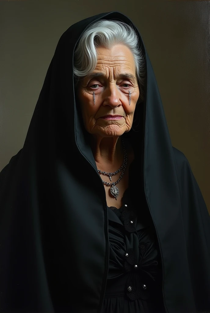 witch　Grandmother　Wife　Wrinkled face　Ugly　Black Cape　Creepy　Overall dark　scared