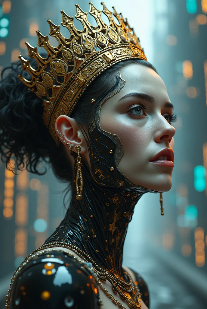 a close up of a woman with a crown on her head, from a 2 0 1 9 sci fi 8 k movie, inspired by Herbert Bayer, performing a music video, 3 young and beautiful women, interplanetary cathedral, high-fantasy, moody grindhouse, frame from prometheus movie, by Gabor Breznay, ( ( ( black witch hat ) ) ) ) --auto --s2