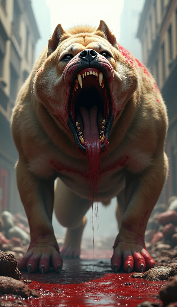 a giant mtg dog-like creature, realistic wet pelt hell hounds in the flames of hell
((body horror creature)). exposed jawbone. creepy harley quinn
<lora:horror:1.3>