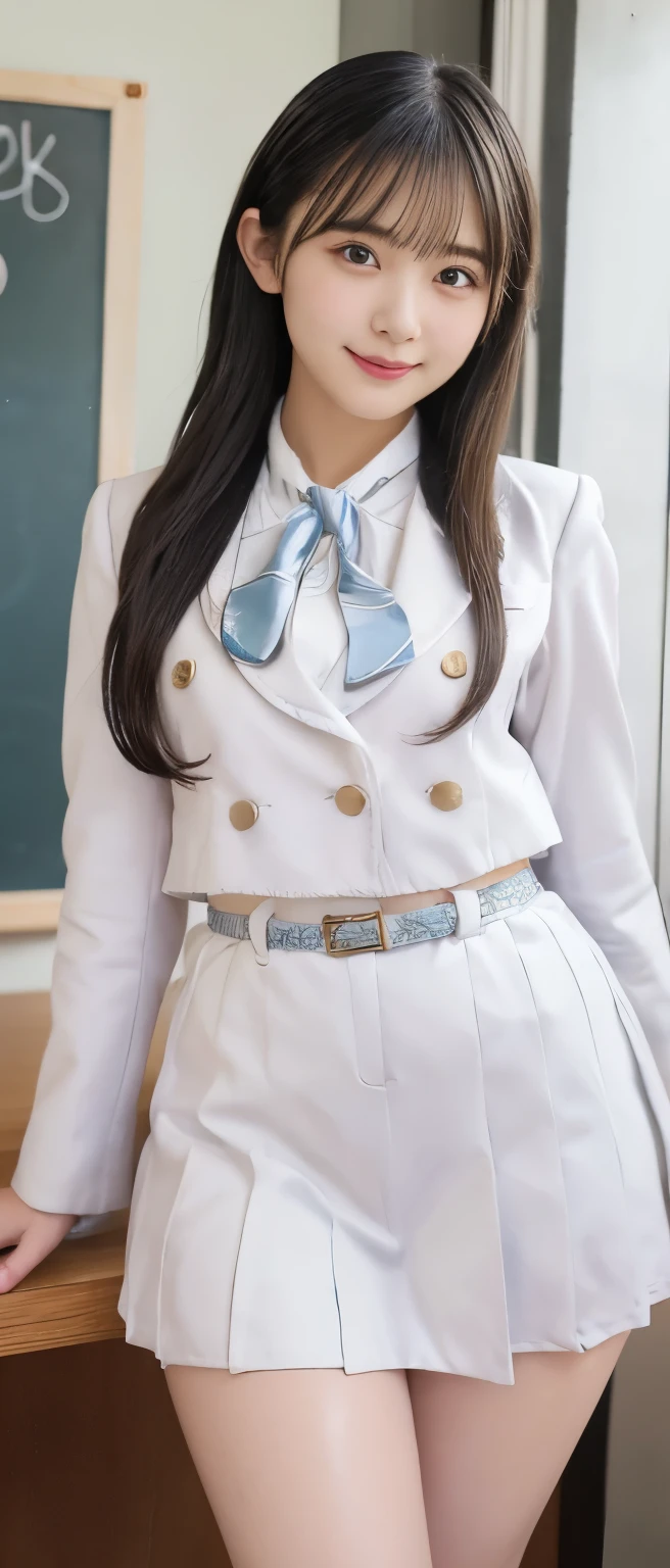 Very small breasted teenage girl trying to remove her uniform