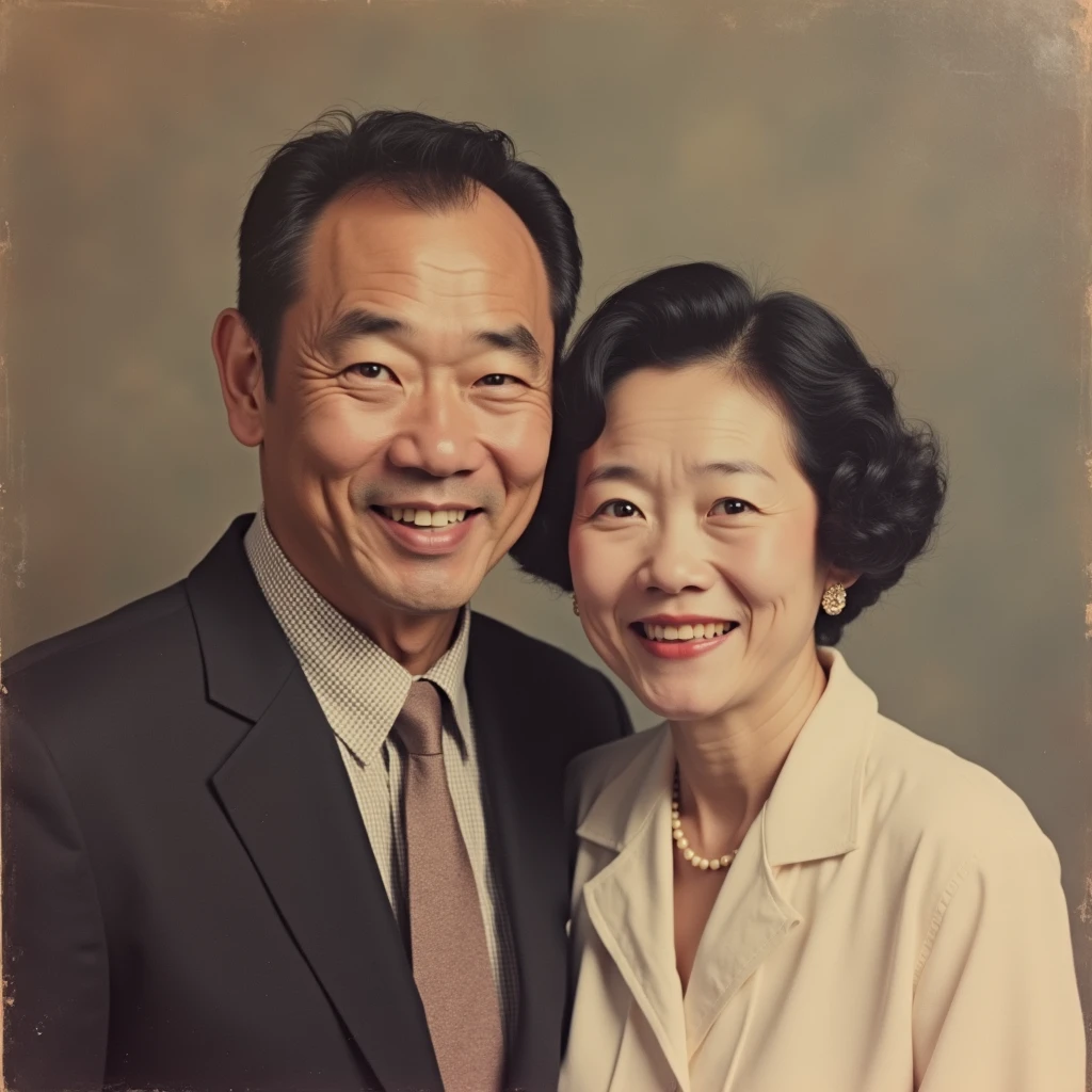 A black-and-white photo of a man and a woman standing side by side in Aalfard, Ruan Jia and Fenghua Zhong, with bruce lee, zeen chin and terada katsuya, ren xun and maruyama ōkyo, grainy black and white photo, portrait of two people, an old balck and white photo