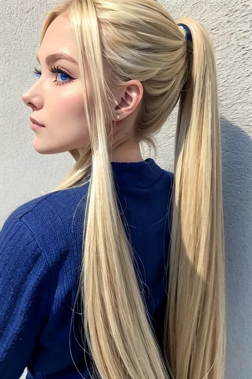 Headless blonde and pigtail hair