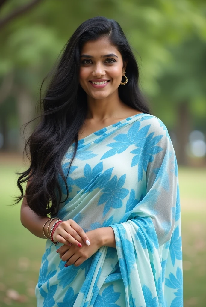 a tall, beautiful Indian actress in satin blue saree carrying a large man over her head sitting on her shoulders in home balcony , natural smile, she has strong arms, traditional