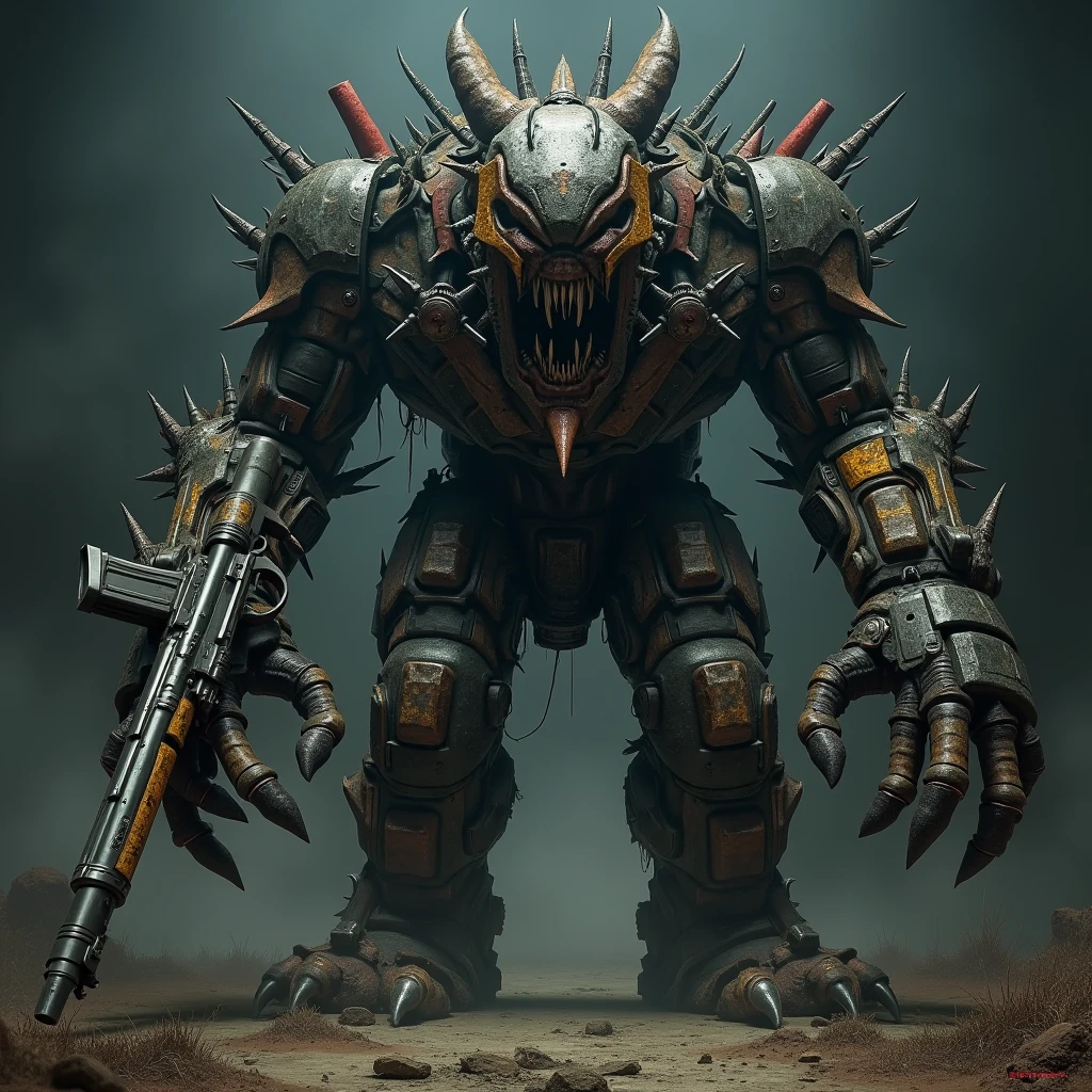 1 monster, a metal wolf, (metal skin), metal. red eyes, armored, skull, metal body, fantasy robot, empty hands, arms raised (perfect hands), masterpiece, best quality, highres <lora:werewolf_v0.2:0.5> werewolf <lora:BoneMagic:0.8> bonemagic , energy stream <lora:DemonicTech:0.4> demonictech