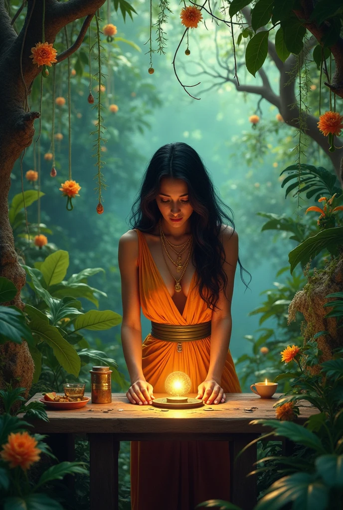 (melhor qualidade,4k,8k,alta resolução:1.2),Ultra - Detalhado,realista,fotorrealista:1.37,altamente detalhado, (((Meditando))) mulher real, Young Tantric Priestess Meditating Under a Tree, tatuagens, piercing, linda mulher de 25 anos com uma beleza estonteante