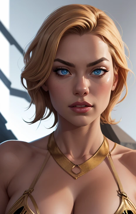 Immerse yourself in the elegance and sophistication of a beautiful blonde girl with seductive glowing green eyes. Utilizing 3D technology and 8K resolution Octane rendering、Creates an ultra-realistic depiction of her detailed face. Intricate sharp details and smooth rendering style, Combination with cinematic studio delighting, Make this artwork a true masterpiece. Get ready to make a splash with ArtStation becoming a trendsetter in the digital art community.