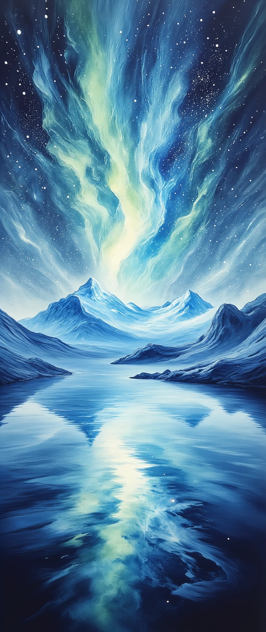 (masterpiece:1.2,Outstanding quality,Mirror finish, Cinematic Experience),8k,16k,wallpaper,( best illustrations),(Aurora over a glacier:2.0),(Watercolor painting of auroras seen at Jökulsárlón glacier lake:2.0),(Iceland),(Spectacular landscape photos ),( dynamic),(Vivid colors:2.0),(美しい gradient :2.0),(Diffuse reflection of light:2.0),(Mysterious),Smear, gradient ,Blur, sputtering,Layering,Dry brush,wiping ,Soft touch