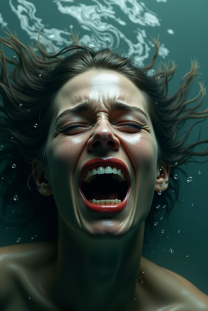 A colourful Bangladesh map,somebody in crying, underwater