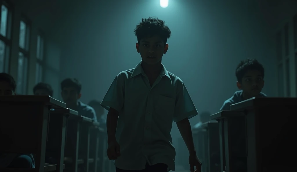 Indian student boy hanging noose