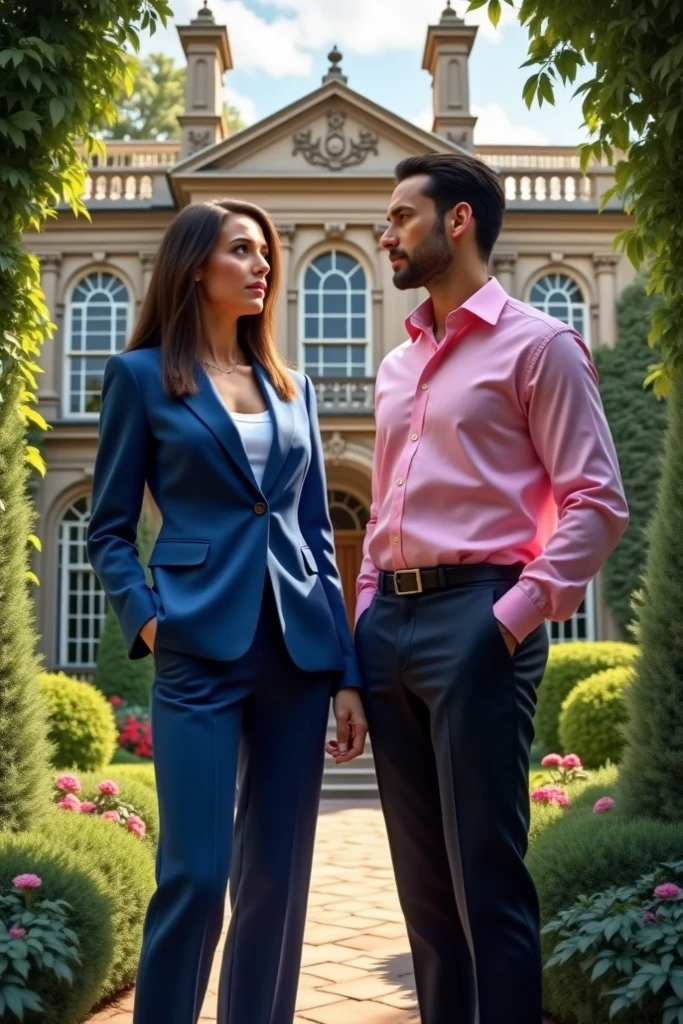 Ultrarealistic man and women holding hands