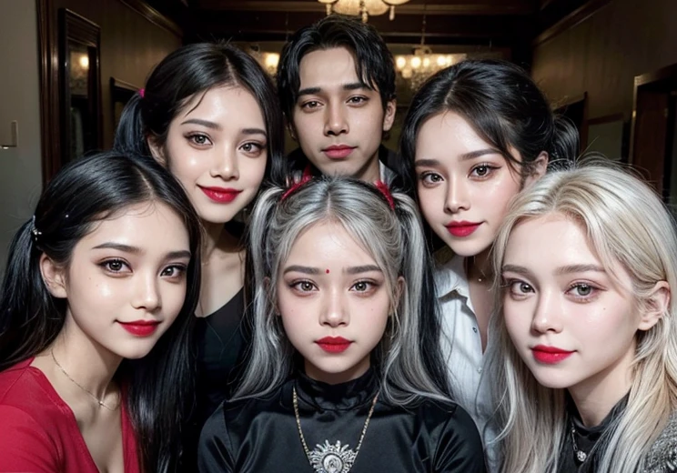 A group of Roblox characters inspired by The Vampire Diaries 