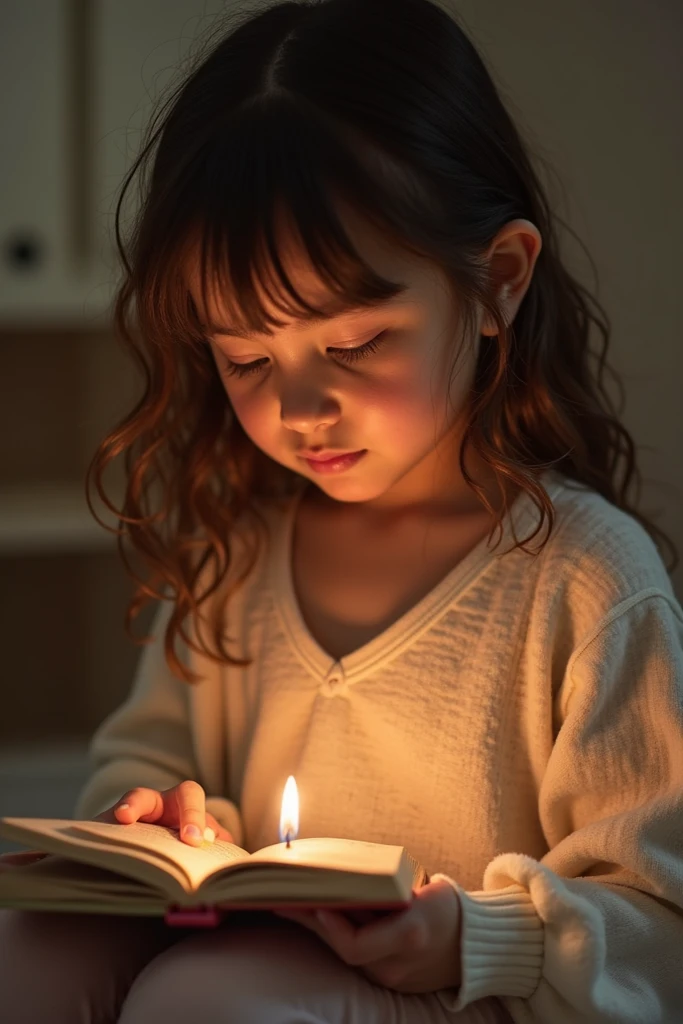 Illustration of a girl making a wish