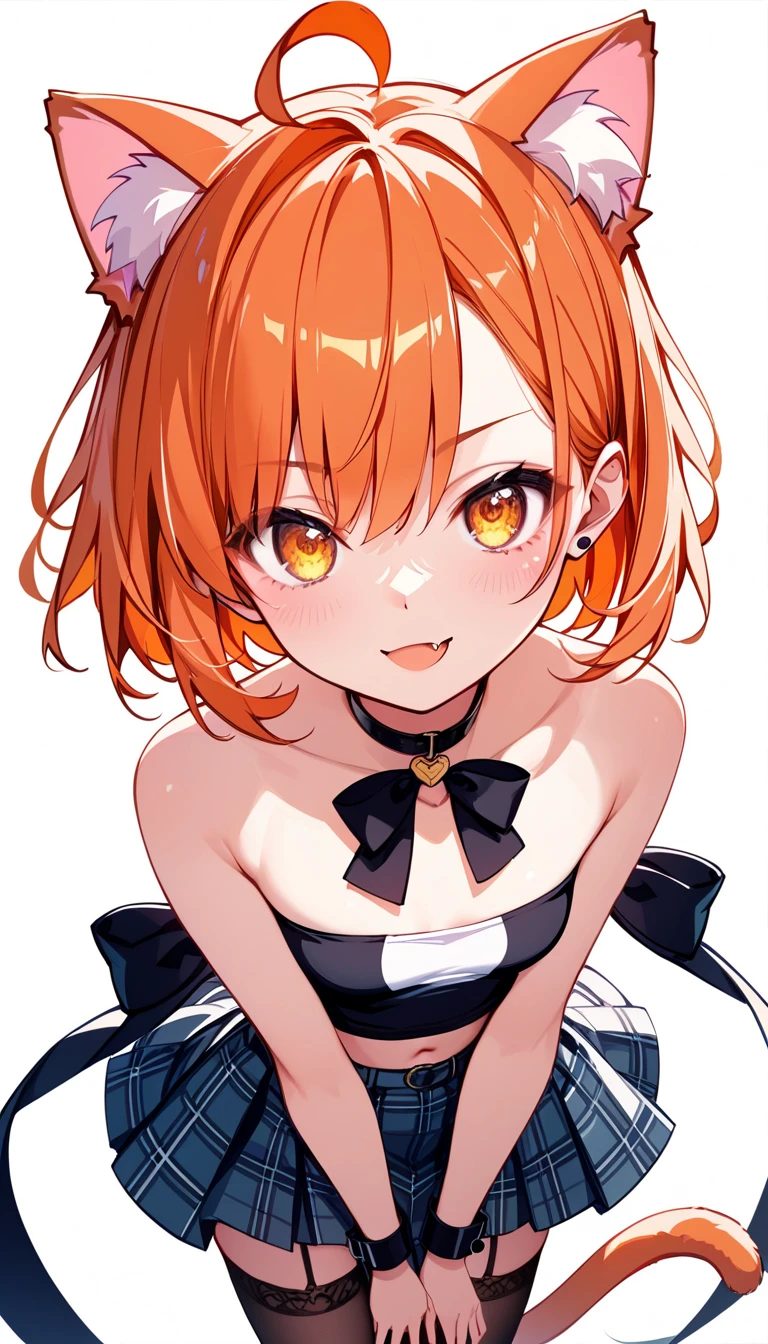 1 Girl, Short Hair, Bobcut, Red Hair, Red rabbit ears, There is black mesh in the bangs、Animal ear hair, 赤色のBunny girl服、another world, Bar, Bunny girl, Portraiture, High Contrast, Official Art、smile、Highest quality, High resolution、Beautiful hair details,masterpiece,Highest quality,((Put your hands behind your back)),Beautiful Eyes,Fine skin,Leaning against a wall,Cinema Lighting,Written boundary depth,cute, feet2Book、arm2Book, Eye for fine details, (anime, 8K, masterpiece, Highest quality, Highest quality, beautifully、aesthetic, Professional Illustration, Very detailed, Perfect lighting, Perfect Shading, Perfect sharpness)、Trump、Wink、Big eyes、Big Breasts、I can see her cleavage、Open your mouth、smile、Embarrassed face、slightly reddening cheeks、skirt、Underwear only、erotic、room, uniform、Black eyes、night bartender