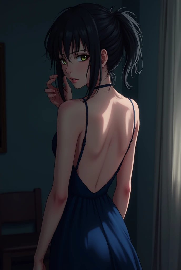 sofa、Anime Women、cool、Back view、movie、Dark Room、tobacco