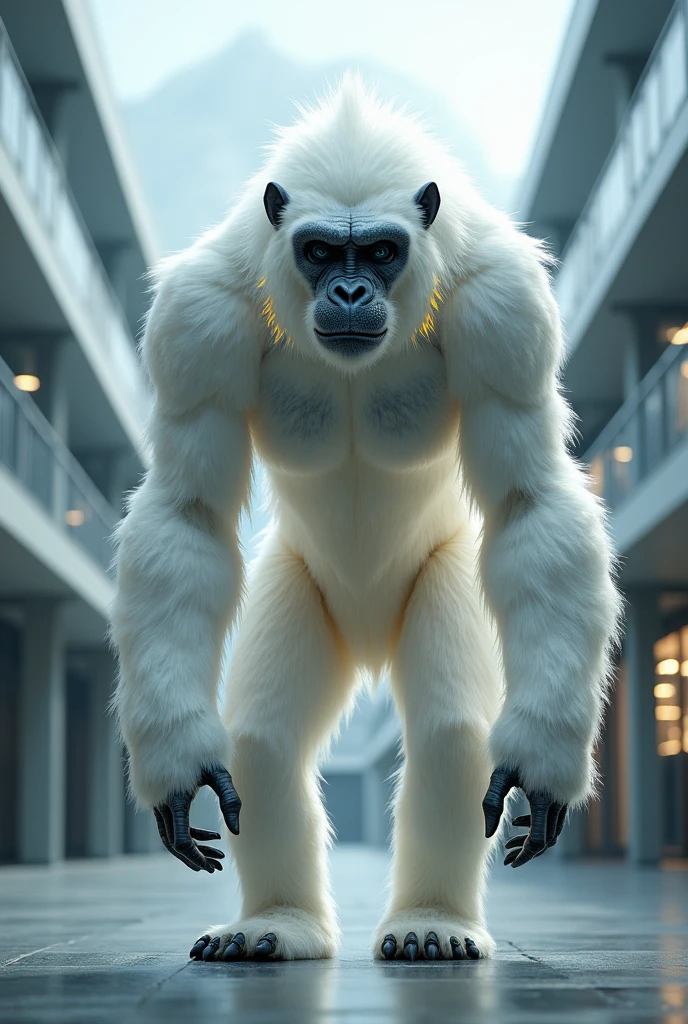 diamond creature, part of monkey, full body, krystal planet behind, blinking, Animal Anthropomorphism, realistic digital, humanoid, abstract background, global illumination, intricate, epic, dramatic, masterpiece, high detail, best quality, ultra high res