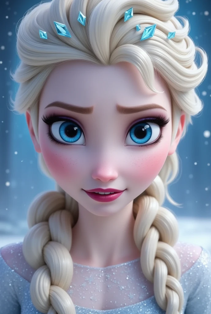 a detailed realistic portrait of elsa from frozen, beautiful detailed eyes, beautiful detailed lips, extremely detailed face and skin, long eyelashes, blonde hair, ice crown, ice dress, ice magic, snowy winter background, cinematic lighting, highly detailed, photorealistic, 8k, best quality