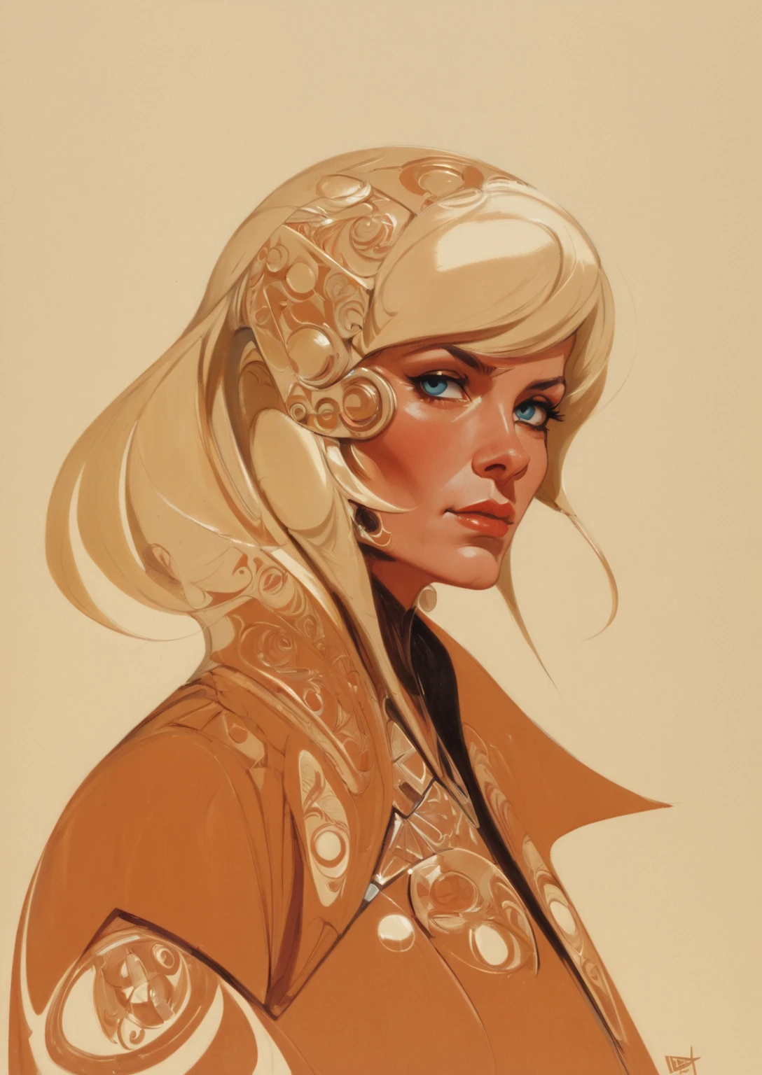 concept art by syd mead by James Gilleard
a poster of a woman 
[(details:1.2): [ (many small details:1.3) : [ (many ultrasmall details: 1.2):(very detailed ultrasmall edges and microrelief:1.5):0.7 ]: 0.4 ] :0.2]