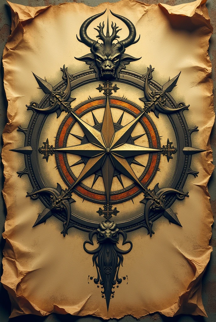 A minimalist and simplistic logo of a yellow and black viking round shield with a pirate skull in the center and a rain of paper airplanes on a black background