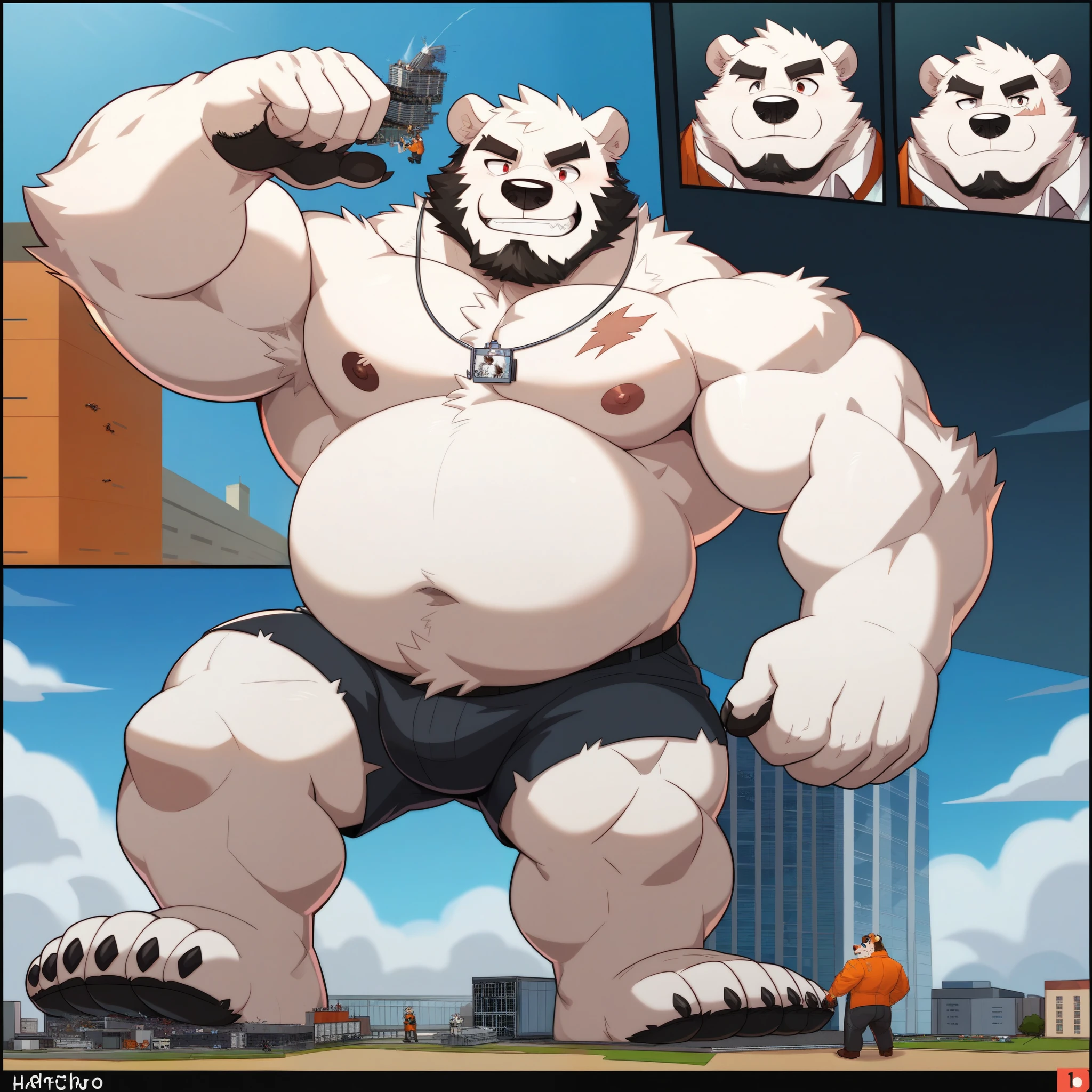 Art Styles Echin, (Pokémon muscle), Machoke muscle= in the bodybuilding competition, on stage with other Machoke bodybuilders at his side = worshiping his muscles, wearing a small thong (metallic color: Jet black Thong) massive, Huge, muscular bodybuilder with extraordinary biceps, pectorals thick, triceps, traps, narrow waist, gigachad, 500 lbs.