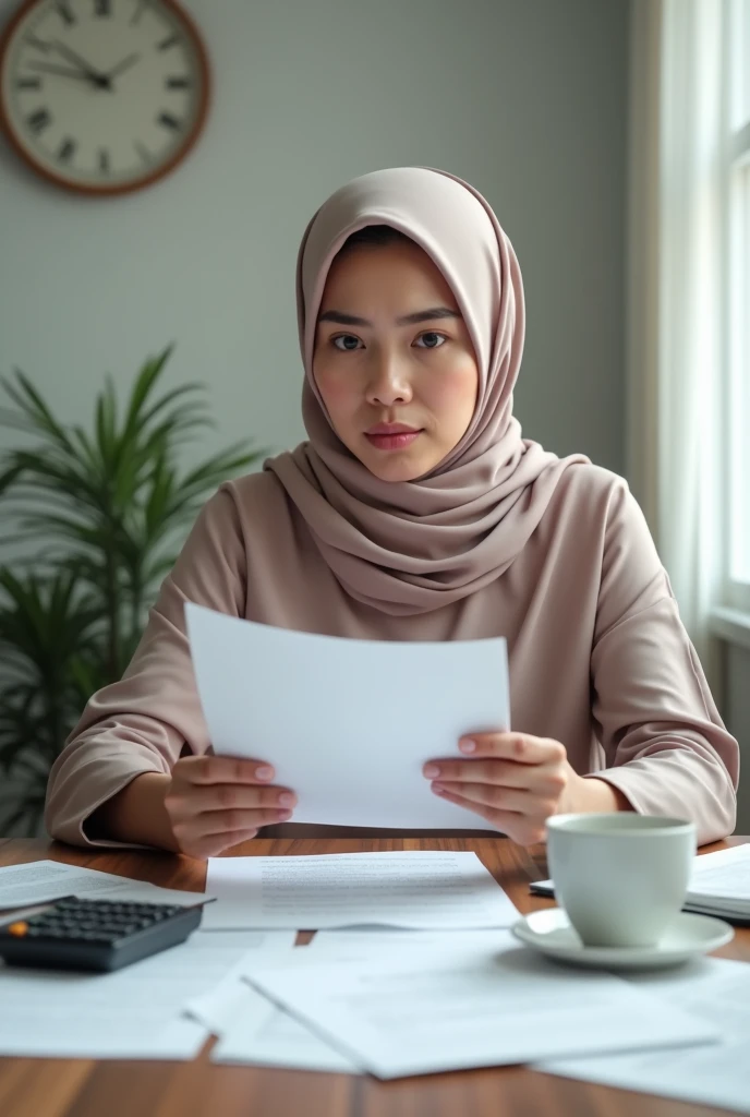 The most beautiful,thin,most pretty and clever Asian muslimah adult girl wears capri blue colour lycra turtleneck unitard catsuit with grey lycra gloves.She always wear capri bluecolour lycra dancewear stretchy square hijab.She sits on the bed and reads a lot of newspapers