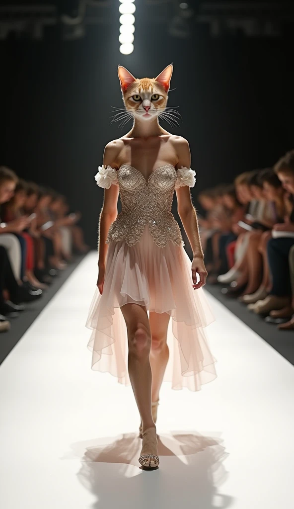 Cat
in a dress fasion show competitions